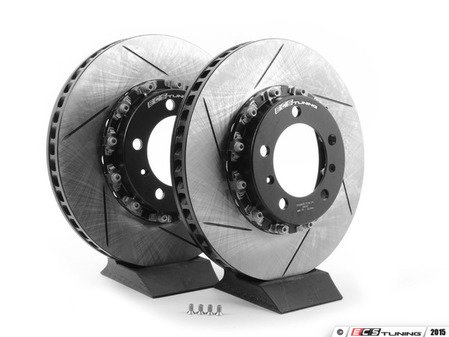 ES#3028605 - 002662ECS03KT - Full-Floating Two-Piece Slotted Front Rotors - Pair 12.99" (330mm) - Direct bolt-on upgrade for reduced weight and additional cooling! - ECS - Porsche
