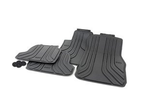 ES#2770998 - 51472210208KT - Rubber Floor Mat Set - Black - Protects your floor and carpet from moisture - Genuine BMW - BMW