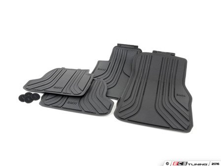 ES#2770998 - 51472210208KT - Rubber Floor Mat Set - Black - Protects your floor and carpet from moisture - Genuine BMW - BMW