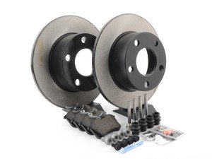 ES#1899340 - 8e0698018 - Rear Brake Service Kit - Includes Zimmerman Rotors & ECS DD23 ceramic pads. - Assembled By ECS - Volkswagen