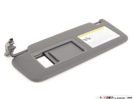 ES#2955394 - 8W0857551B7C0 - Left Sun Visor - Black - Sun visor with built in vanity mirror - Genuine Volkswagen Audi - Audi