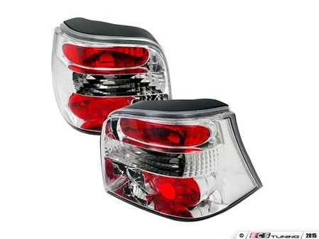 ES#3021581 - LTGLF99TM - Chrome Tail Light - Pair - (NO LONGER AVAILABLE) - Stylish aftermarket tail lights for your MK4 Golf / GTI / R32 with a chrome housing - Spec-D Tuning - 