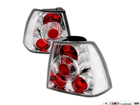 ES#3021584 - LTJET99TM - Sedan Tail Light Set - Chrome - Stylish aftermarket tail lights for your MK4 Jetta sedan with a chrome housing - Spec-D Tuning - Volkswagen