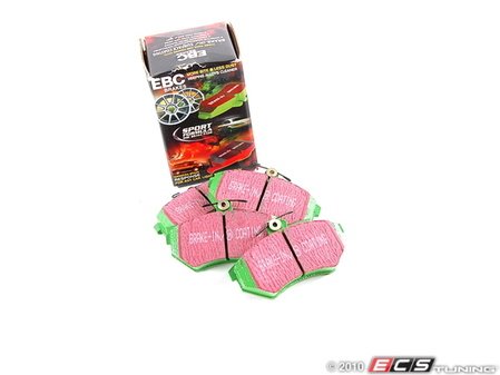 ES#520110 - DP2841/2 - Front GreenStuff Performance Brake Pad Set - Designed as a mildly upgraded pad, great for an afternoon of sporty driving. - EBC - Volkswagen