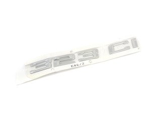 ES#79417 - 51148240120 - E46 323Ci Coupe Trunk Emblem - Includes adhesive backing for easy installation - Genuine BMW - BMW
