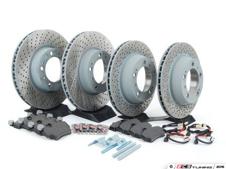 ES#2594726 - 98661236500OEKT - Front & Rear Brake Service Kit - Featuring Sebro rotors and Textar brake pads - Assembled By ECS - Porsche