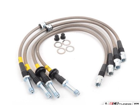 ES#3024287 - PLBE46M3DCOAT - Stainless Steel Brake Line Set  - (NO LONGER AVAILABLE) - Designed to create a quicker, firmer, more consistent pedal response - DOT compliant - StopTech - 