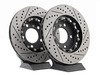 ES#2986438 - 011505ecs01KT - 2-Piece Lightweight Front Brake Rotors - Pair (300x22) - Direct bolt-on cross-drilled and slotted replacement offering a 3.6lbs weight savings per rotor! Better handling, better acceleration, and better braking! - ECS - BMW