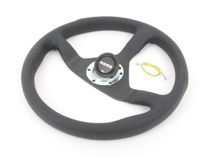 ES#3027048 - MCL35BK1B - MOMO Montecarlo Steering Wheel - Black Stitch 350mm - Customize your driving experience with this fine leather steering wheel - MOMO - Audi BMW Volkswagen Mercedes Benz MINI Porsche