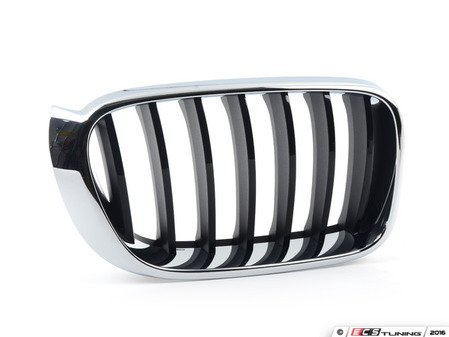 ES#2921462 - 51117338572 - Kidney Grille - Right - Chrome with gloss black slots. - Genuine BMW - BMW