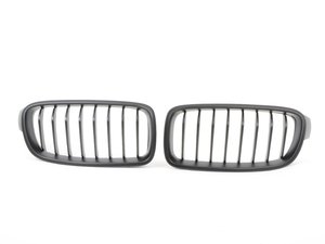 ES#3023053 - BM-0179-MB - Matte Black Center Grills  - Direct replacement center grills to give your bumper a more aggressive look. - Turner Motorsport - BMW