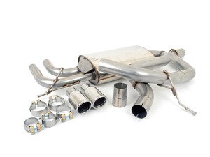 ES#2953956 - ssxvw147KT - Turbo-Back Exhaust System - Non-Resonated - 3" Down pipe with Hi-Flow Sports cat and 2.75" stainless steel cat-back with twin 80mm GT80 polished tips - Milltek Sport - Audi