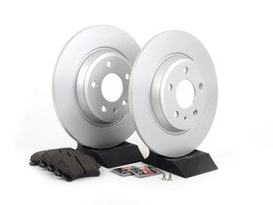 ES#2594264 - 8K0615601BKT1 -  Rear Brake Service Kit - Featuring Zimmermann rotors and ECS DD23 "Daily Driver" ceramic pads. - Assembled By ECS - Audi