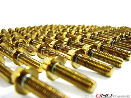 ES#9800 - BBSRMGLDBOLT - BBS RM Wheel Bolts- Gold (24mm) - Gold finish, complete set for 4 wheels (120pieces) - ECS - BMW Volkswagen