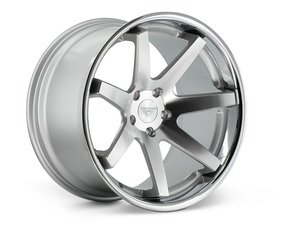 ES#3082456 - FR12095112MSkt - 20" FR1 Style Wheels - Set Of Four - (NO LONGER AVAILABLE) - 20"x9" ET25 66.6CB 5x112 Machine Silver with Chrome Lip - Ferrada Wheels - 