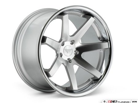 ES#3082455 - FR1209511MSkt - 20" FR1 Style Wheels - Set Of Four - (NO LONGER AVAILABLE) - 20"x9" ET25 57.1CB 5x112 Machine Silver with Chrome Lip - Ferrada Wheels - 