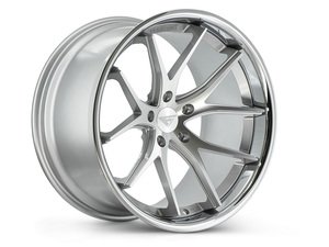 ES#3083614 - FR22095112Skt1 - 20" FR2 Style Wheels - Set Of Four - (NO LONGER AVAILABLE) - 20"x9" ET25 66.6CB 5x112 Machine Silver with Chrome Lip - Ferrada Wheels - 