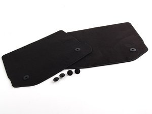 ES#250176 - 1J0061224ECLFV - Rear Floor Mats - Black - (NO LONGER AVAILABLE) - Set of 2 floor mats for the rear - Genuine Volkswagen Audi - 