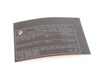 Genuine BMW - 71227594298 - Exhaust Emissions Label (71-22-7-594-298)