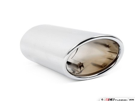 ES#2806460 - 5G0253825D - Exhaust Tip - Left - Chrome tip found on the driver's side exhaust exit - Genuine Volkswagen Audi - Volkswagen