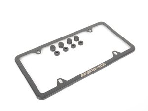 ES#2822777 - Q6880138 - AMG Plate Frame - Slim Line - Black Powder Coated - Genuine Mercedes Benz - Mercedes Benz