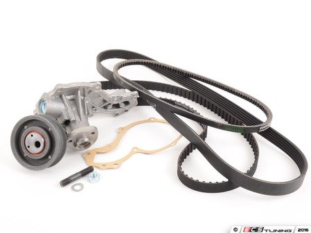 ES#1682 - 037109119CV2KT - ECS Tuning Timing Belt Kit - Ultimate - A kit including the revised tensioner design along with all drive belts and a water pump to give you a complete engine service - Assembled By ECS - Volkswagen
