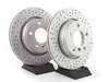 ES#3046854 - 011505ECS01KT2 - Performance Front & Rear Brake Service Kit - Featuring front ECS 2-piece cross drilled and slotted rotors, rear ECS GEOMET rotors, and Hawk HPS pads - Assembled By ECS - 