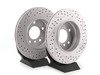 ES#3046854 - 011505ECS01KT2 - Performance Front & Rear Brake Service Kit - Featuring front ECS 2-piece cross drilled and slotted rotors, rear ECS GEOMET rotors, and Hawk HPS pads - Assembled By ECS - 