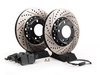 ES#3046852 - 011505ECS01KT1 - Performance Front Brake Service Kit - Featuring front ECS 2-piece cross drilled and slotted rotors and Hawk HPS pads - Assembled By ECS - 