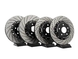 Front and Rear Cross-Drilled & Slotted 2-Piece Brake Rotor Kit (340x30/310x22)