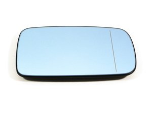 ES#2794828 - 51168247131 - European Heated Blind Spot Mirror - Left - Split mirror with blue tint. Also called Aspherical mirror glass - Genuine European BMW - BMW
