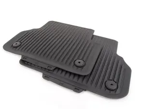 Rear All Weather Rubber Floor Mats - Satin Black