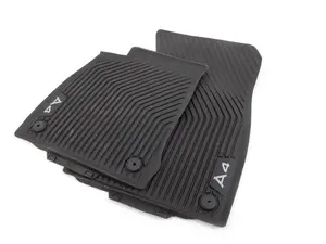 Front All Weather Rubber Floor Mats - Satin Black