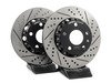 ES#2992846 - 009901ECS01KT - Rear Cross-Drilled & Slotted 2-Piece Brake Rotors - Pair (282x12) - Direct bolt-on replacement - Save 12% of unsprung weight for enhanced performance! OE#1K0615601AD - ECS - Audi Volkswagen