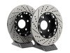 ES#2992846 - 009901ECS01KT - Rear Cross-Drilled & Slotted 2-Piece Brake Rotors - Pair (282x12) - Direct bolt-on replacement - Save 12% of unsprung weight for enhanced performance! OE#1K0615601AD - ECS - Audi Volkswagen