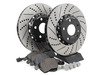 ES#3085678 - 3C0698151KKT - Performance Front Brake Service Kit (312x25) - Featuring ECS Cross-Drilled & Slotted 2-Piece Brake Rotors and ECS EP24 Enthusiast Performance pads - Assembled By ECS - Audi Volkswagen