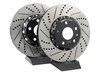 ES#3085857 - 1k0615301ADFKT - Front Brake service kit (312x25) - Featuring ECS Cross-Drilled & Slotted 2-Piece Brake Rotors and ECS EP24 Enthusiast Performance Pads - Assembled By ECS - Volkswagen