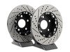 ES#3085679 - 1K0615601DKT3 - Performance Rear Brake Service Kit (282x12) - Featuring ECS Cross-Drilled & Slotted 2-Piece Brake Rotors and ECS EP24 Enthusiast Performance pads - Assembled By ECS - Audi Volkswagen