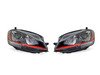 ES#3022317 - PR0YDVG15REDDRLB - Projector Headlight Set - With Red Strip - Features dual-LED DRLs and amber side markers - Spyder - Volkswagen