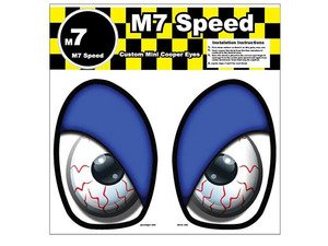 ES#3089006 - 92-9010 - M7 Eye Decal Set - Bloodshot Blue - Add some eyes to your engine bay wheel well - M7 Speed - MINI