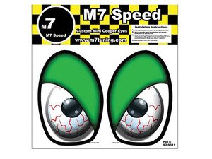 ES#3089007 - 92-9011 - M7 Eye Decal Set - Bloodshot Green - Add some eyes to your engine bay wheel well - M7 Speed - MINI