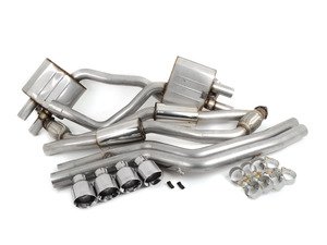 ES#2827560 - SSXAU443 - Cat-Back Exhaust System - Non-Resonated Valvesonic - 2.76" stainless steel with Quad 100mm polished tips - Milltek Sport - Audi