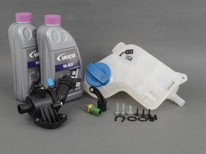 ES#2586289 - 06B121111K2KT - Cooling System Refresh Kit - Level 1 - Replace your thermostat, temp sensor and expansion tank with one kit! - Assembled By ECS - Audi