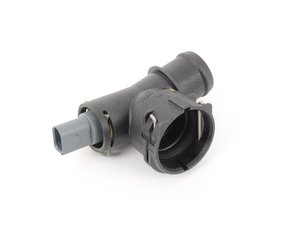 ES#2737039 - 5Q0122291T - Lower Radiator Hose Coupler  - Includes coolant temperature sender - Genuine Volkswagen Audi - Volkswagen