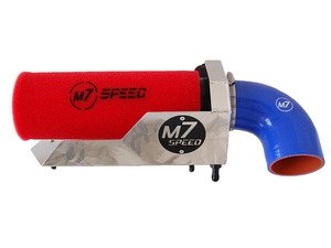 ES#3098130 - 56-312123 - M7 Speed MAXX-FLO Air Intake System - (NO LONGER AVAILABLE) - Low restriction foam air filter which adds more air flow : polished : Blue elbow : foam filter - M7 Speed - 