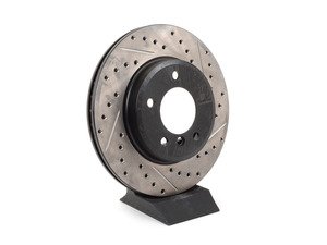 ES#3023843 - 127.34048L 539 - Front Cross-Drilled & Slotted Brake Rotors - Left - This design removes performance robbing outgas and material dust caused by braking - Centric - BMW