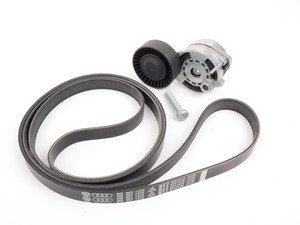 ES#2678389 - 06E903137QKT2 - Accessory Belt Kit W/ Tensioner - Keep your accessories running properly with a new tensioner and drive belt - Assembled By ECS - Audi