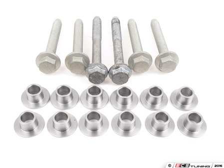 ES#3031661 - 034-601-0024 - Stainless Subframe Bushing Insert Kit - Tighten your ride back up with this billet bushing kit from 034 Motorsports - 034Motorsport - Volkswagen