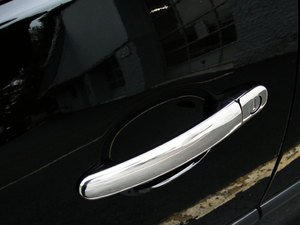 ES#10343 - VT#1A0013-1 - Chrome Door Handle Cover Kit - 4 Door - Transform the look of your VW Golf , Jetta, and New Bettle with these Chrome door handle covers. This kit contains one key hole - ECS - Volkswagen