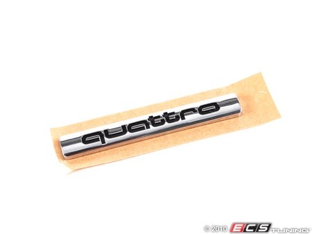 ES#367415 - 4B0853737D2ZZ - 'Quattro' Emblem - Chrome - Replace your worn or missing emblem - Genuine Volkswagen Audi - Audi